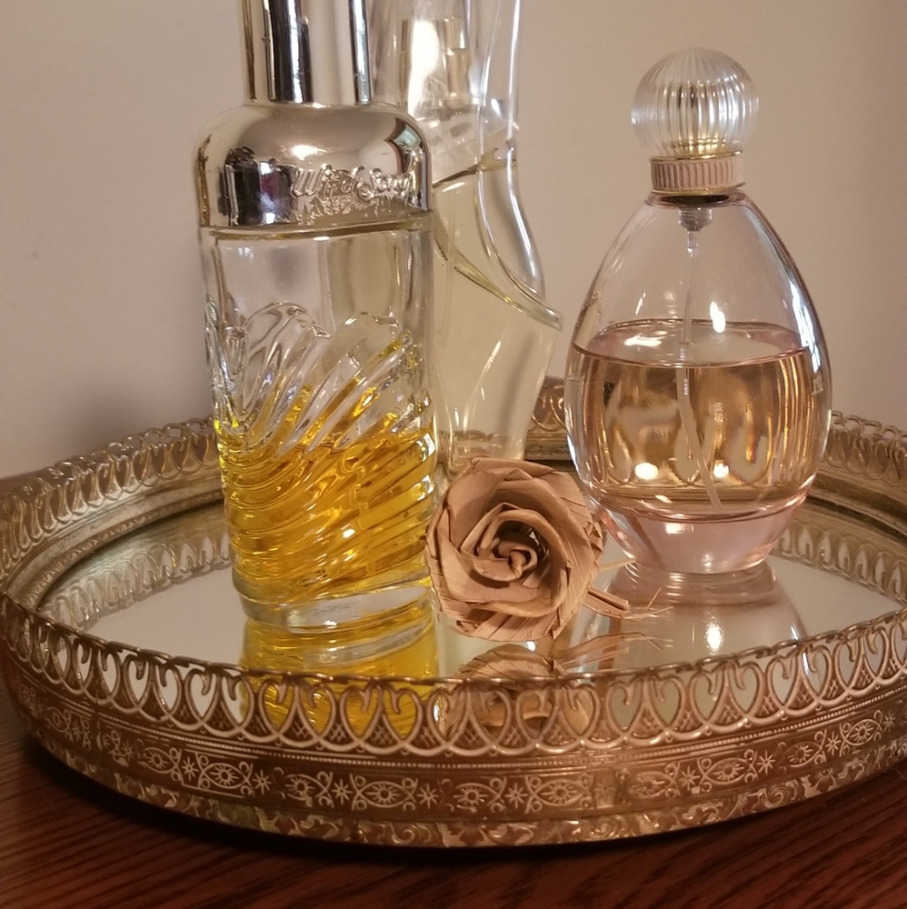 Vintage mirrored tray